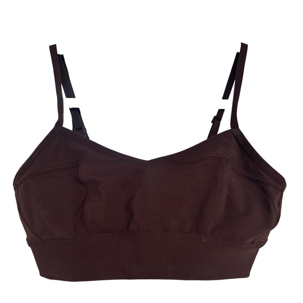 Aerie Women's Brown Ribbed Bralette, Size Medium, Like New - Picture 1 of 4